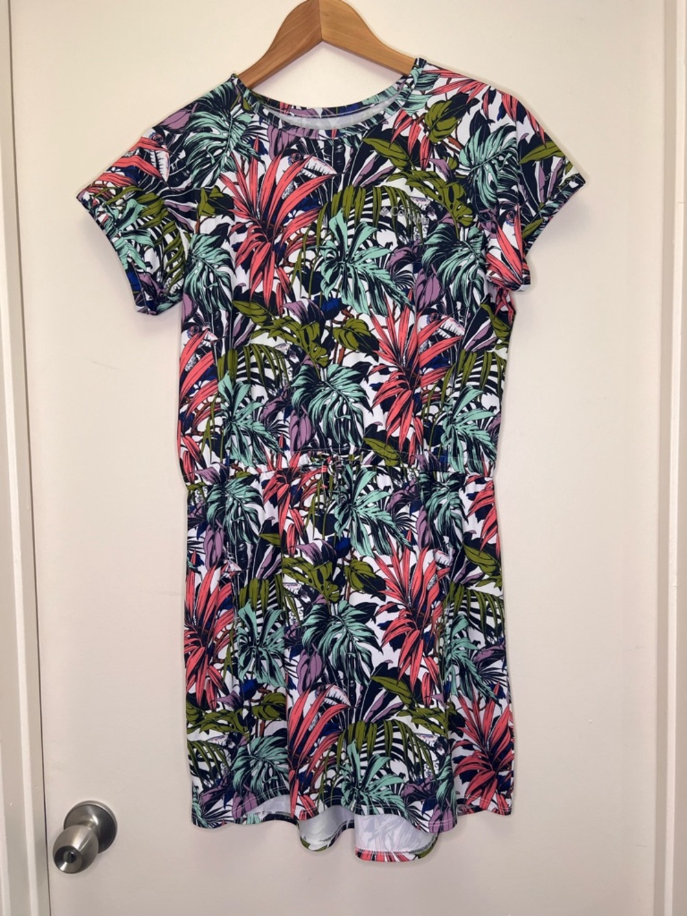 Columbia Tropical Print Dress XL 18/20 Omni-Freeze Stretch Travel Athleisure